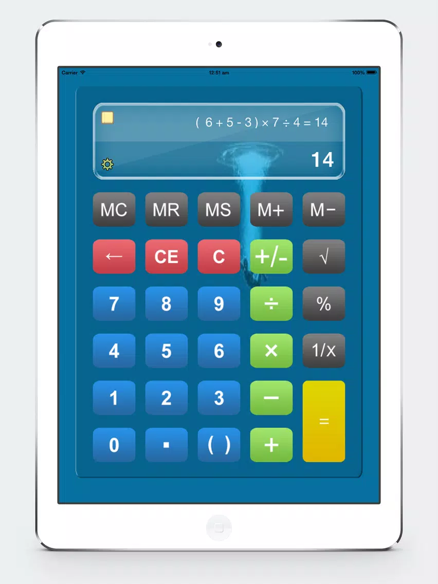 Calculator HD% Free - Basic Calculater App Pro with Formula Display & Notable Paper Tape for the iPad,iPhone and iPod iPad Screenshots