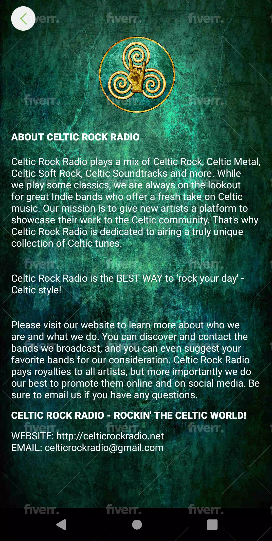 Celtic Rock Radio Screenshots