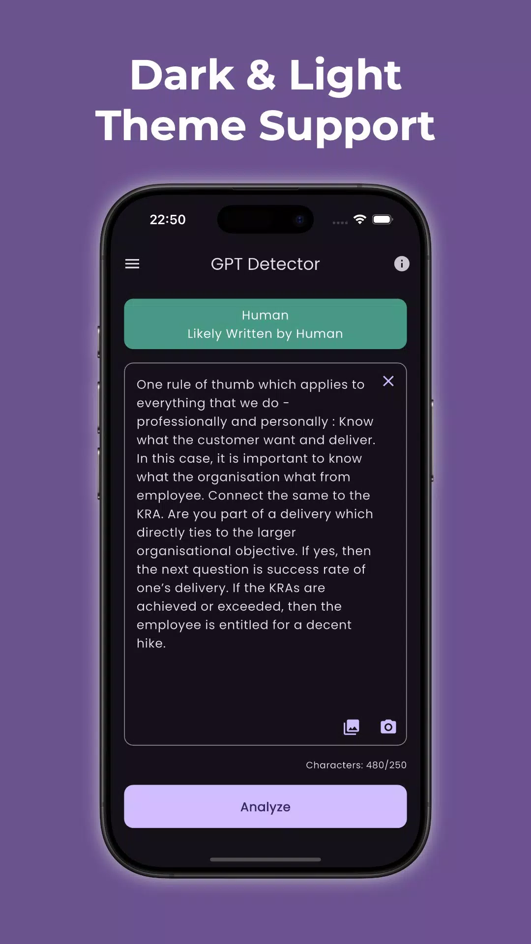 AI Detector Screenshots