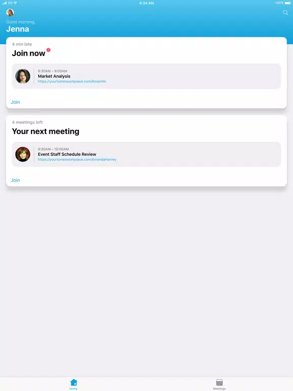 Lumen Workplace iPad Screenshots