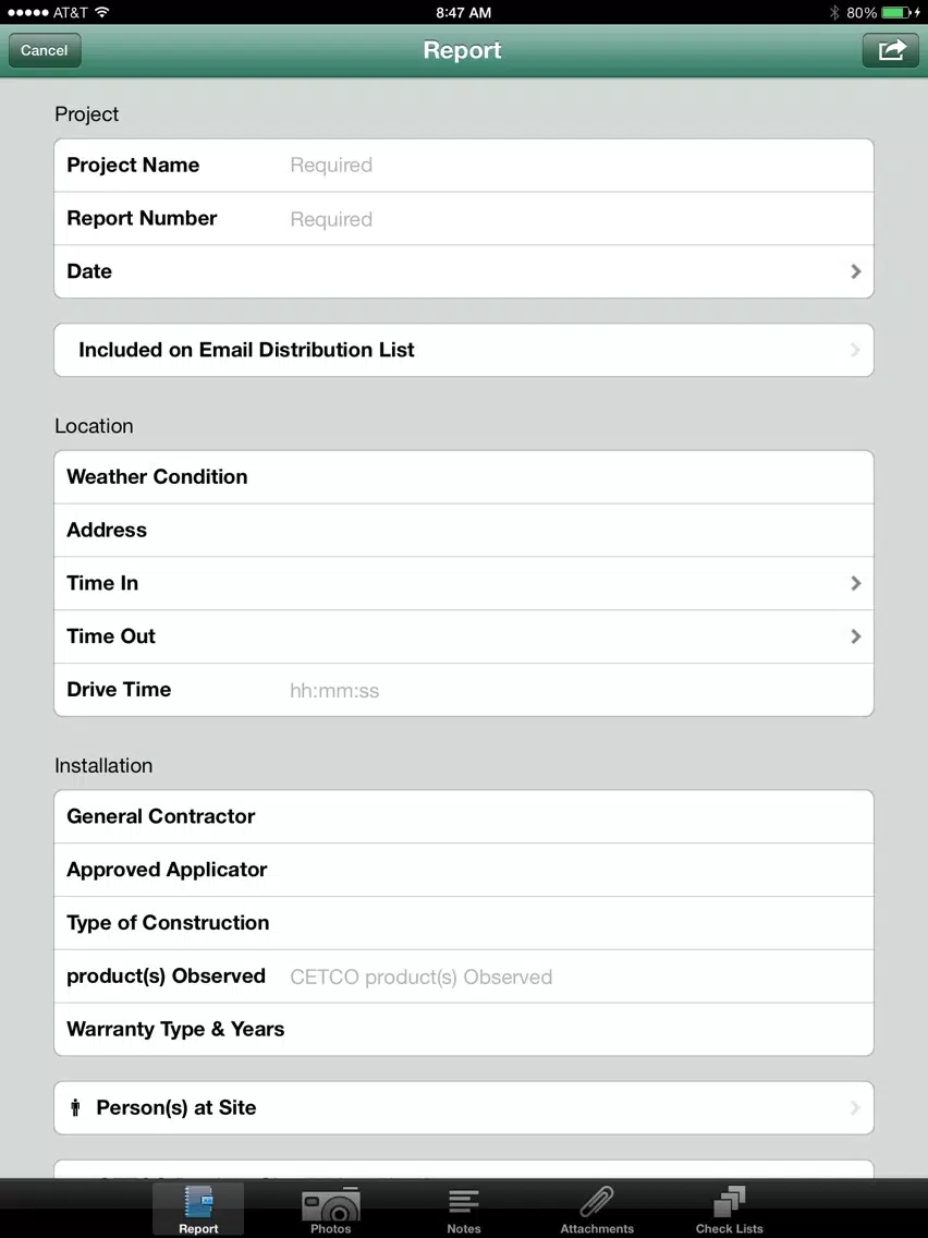 CETCO Hydroshield Inspection Tool iPad Screenshots