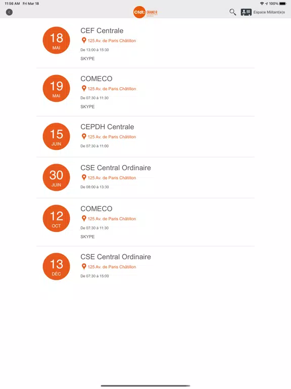 Capturas de pantalla de CFDT Orano R iPad