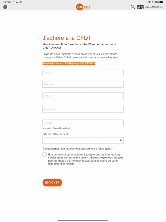 Capturas de pantalla de CFDT Orano R iPad