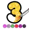 Coloring Glitter Numbers