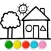 Glitter House coloring game