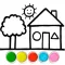 Glitter House coloring game
