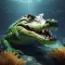 Underwater Alligator Attack