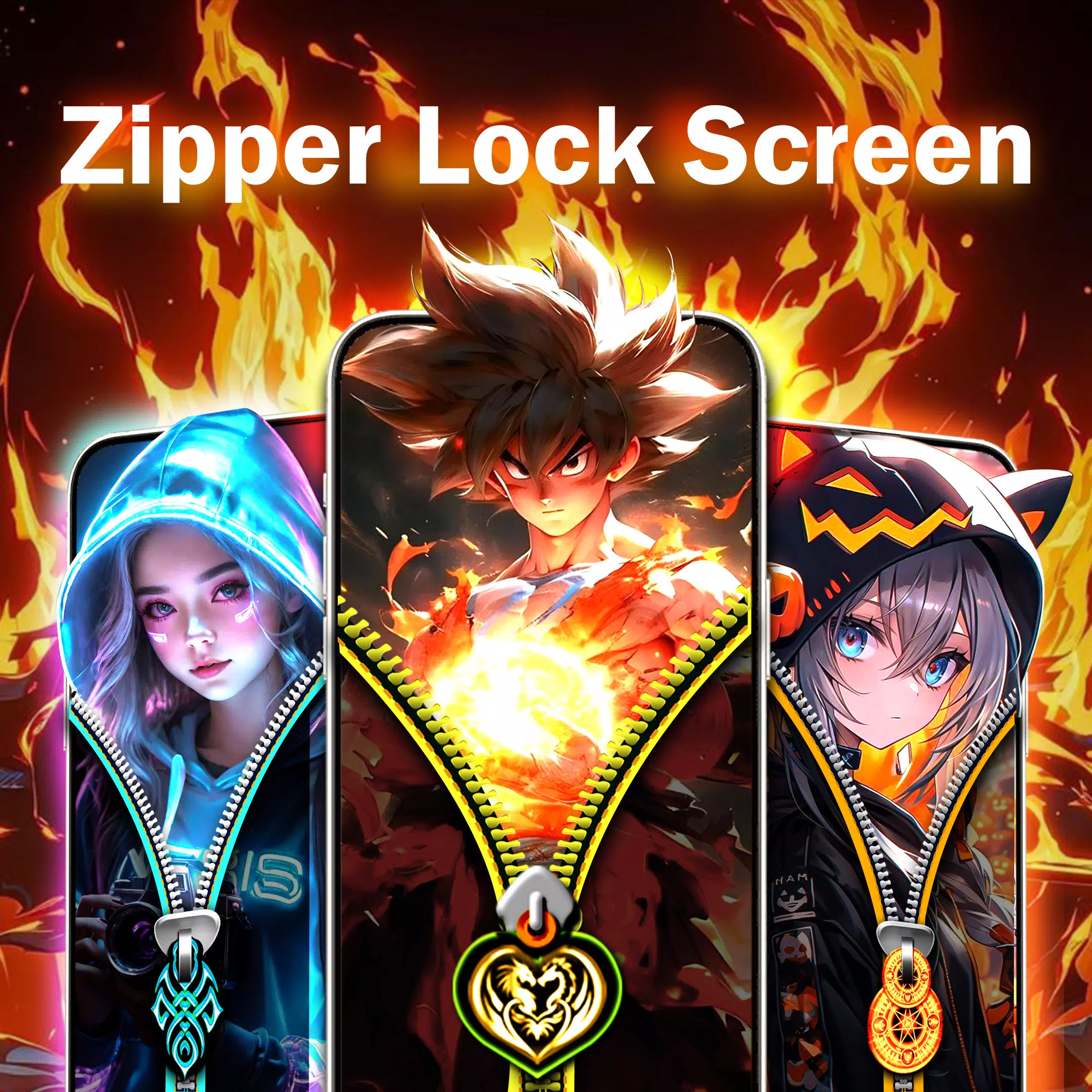 Zipper Lock Screen Wallpaper Screenshots