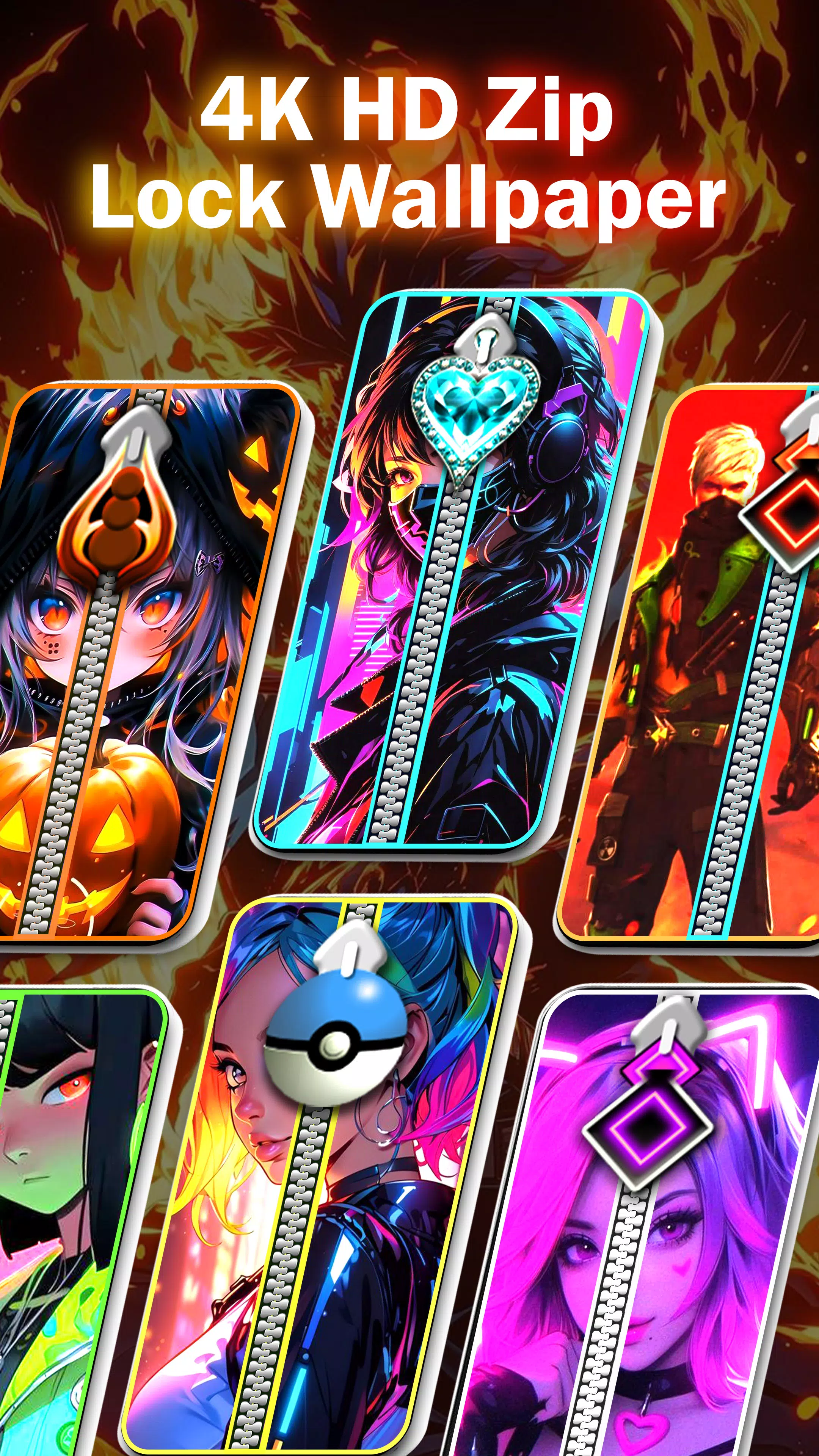 Zipper Lock Screen Wallpaper Screenshots