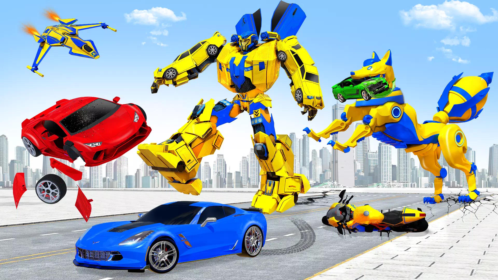 Fox Robot Transform Bike Game Screenshots