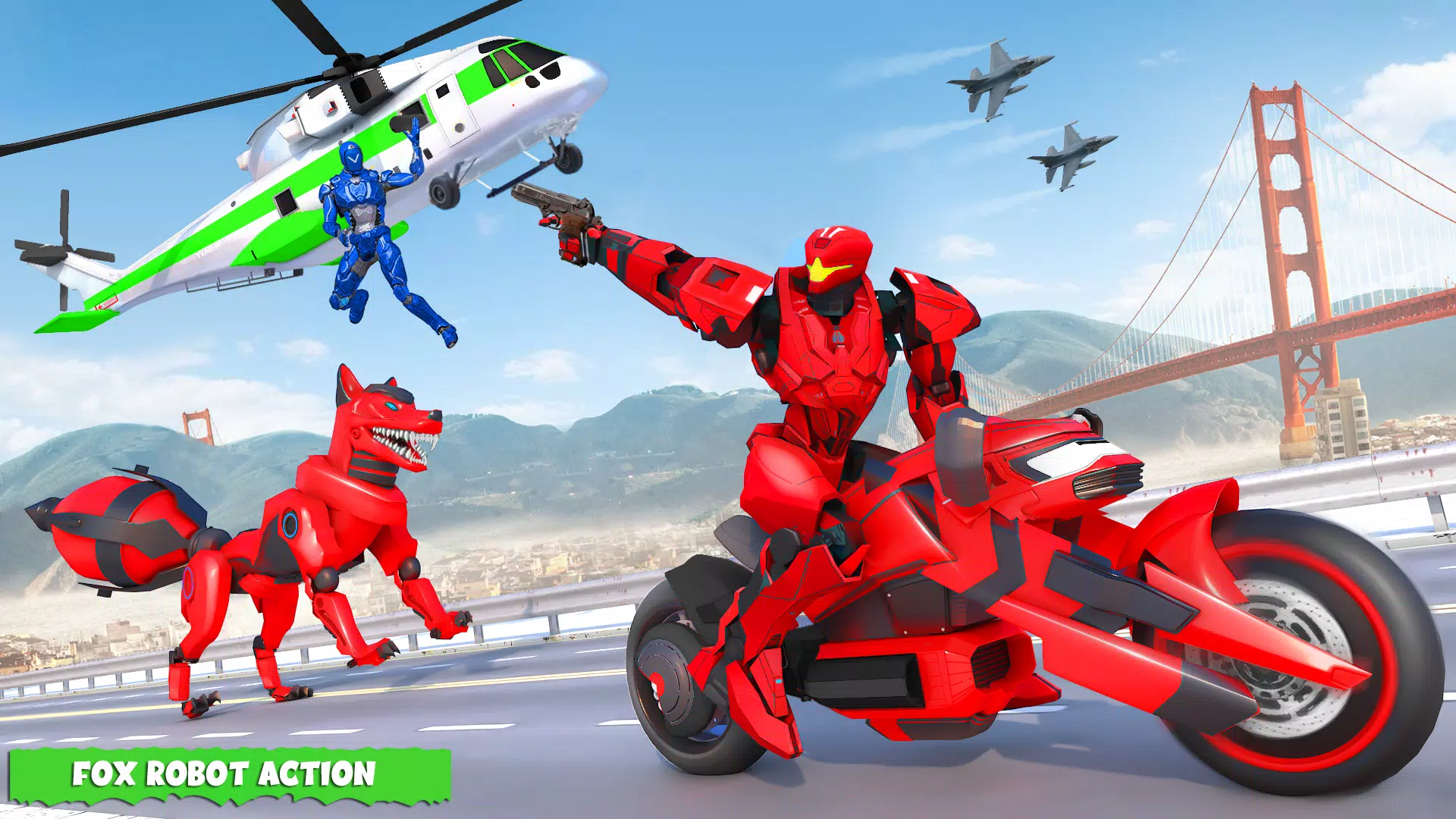 Fox Robot Transform Bike Game Screenshots