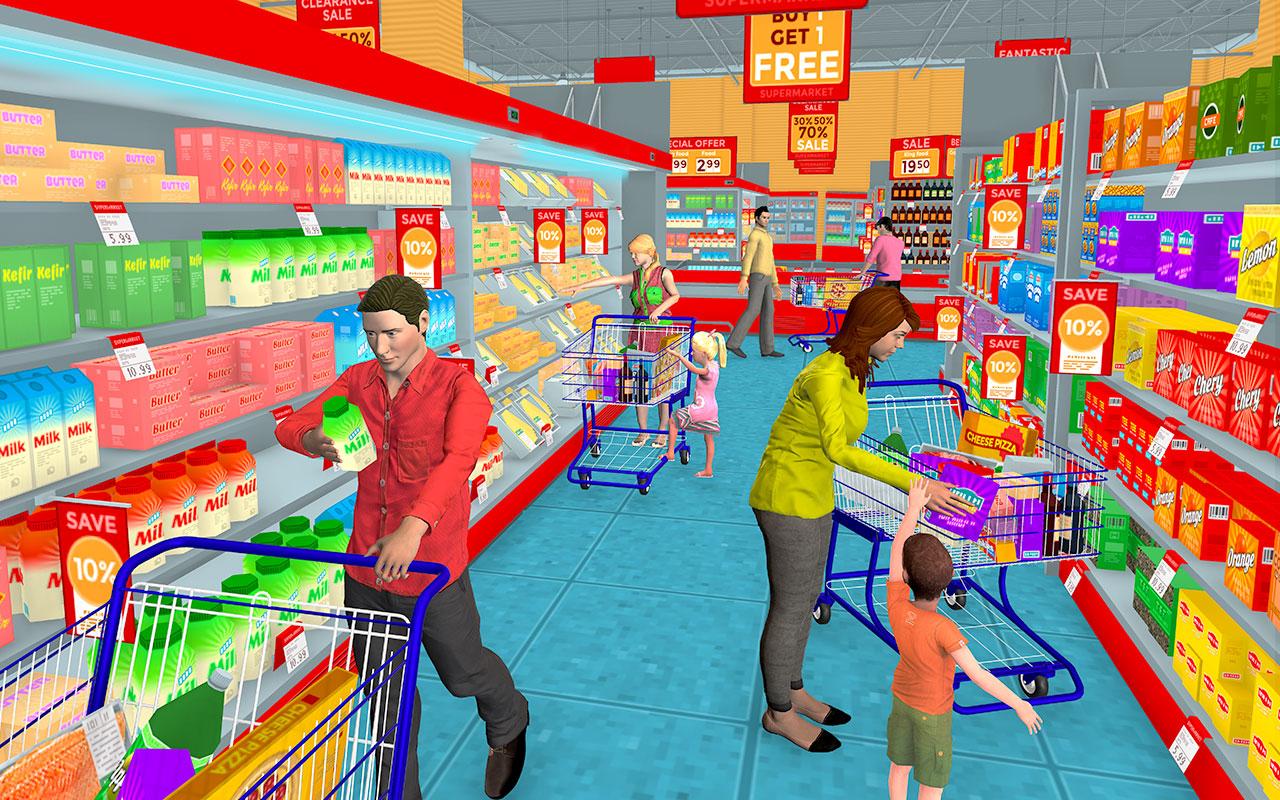 Supermarket Grocery Shopping Mall Family Game Screenshots
