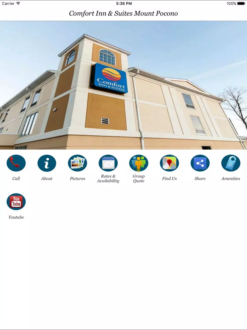 Comfort Inn & Suites Mount Pocono iPad Screenshots