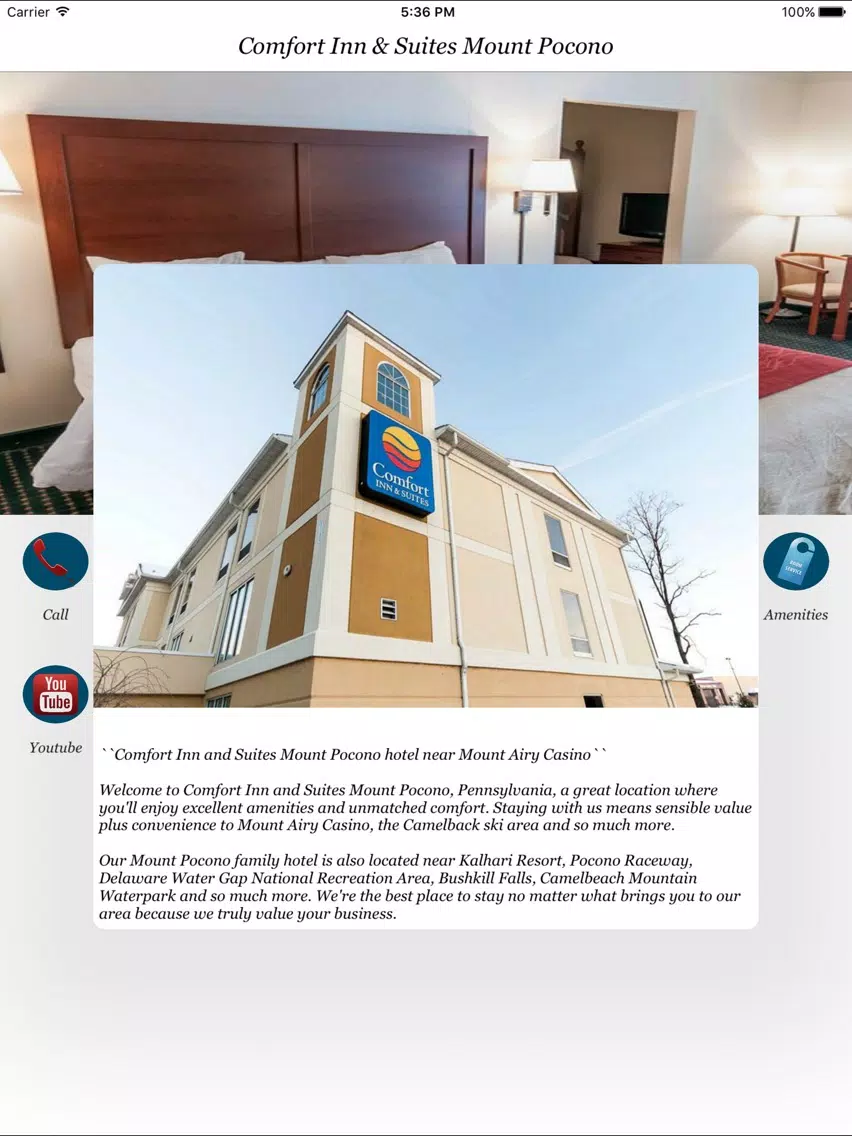 Comfort Inn & Suites Mount Pocono iPad Screenshots