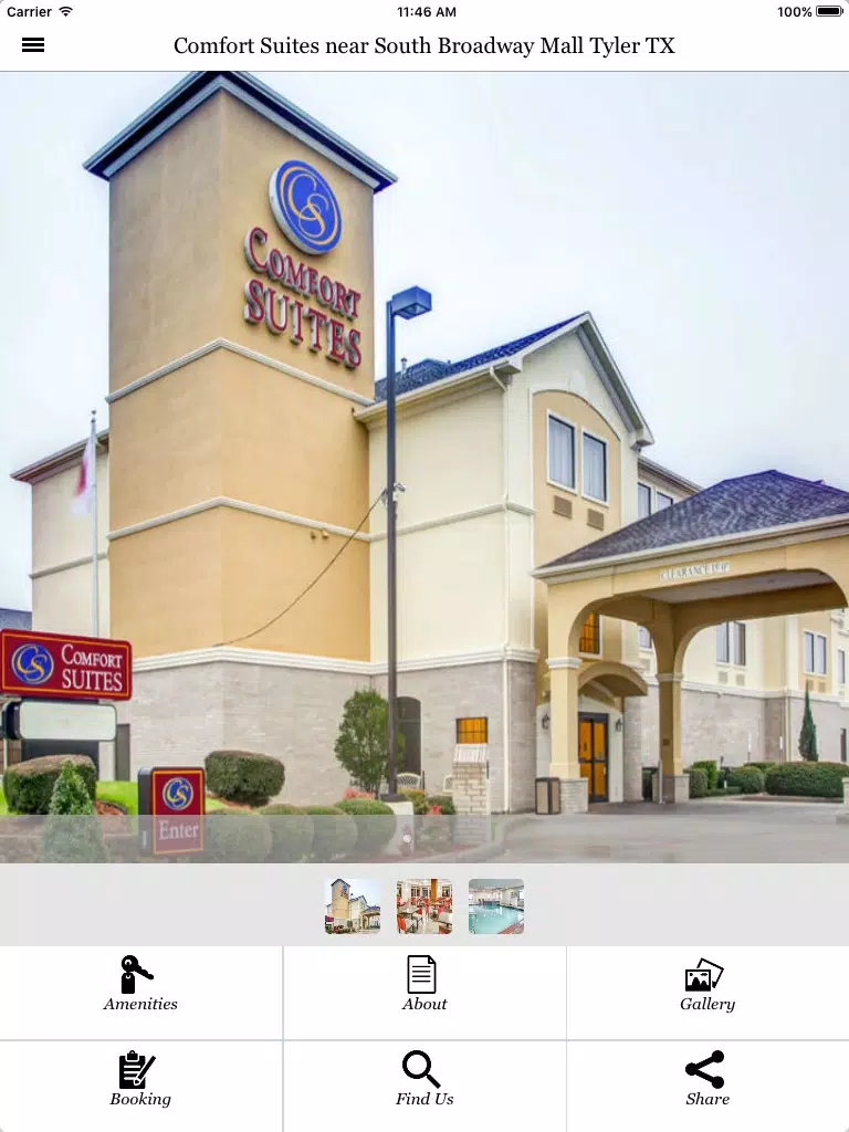 Comfort Suites Tyler TX iPad Screenshots