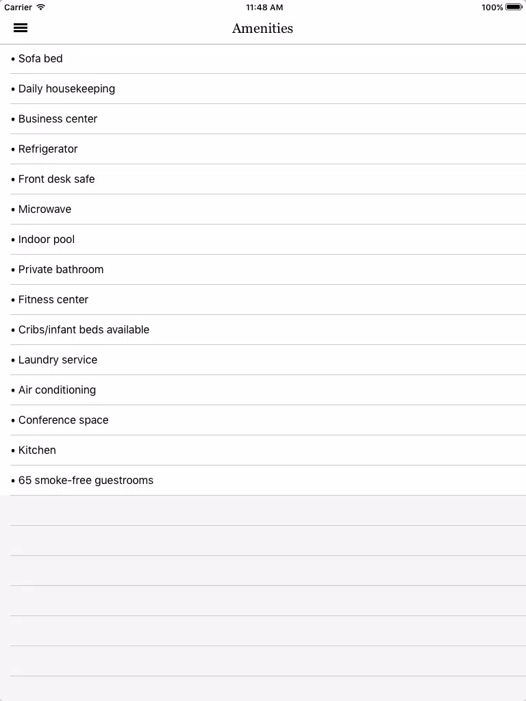 Comfort Suites Tyler TX iPad Screenshots