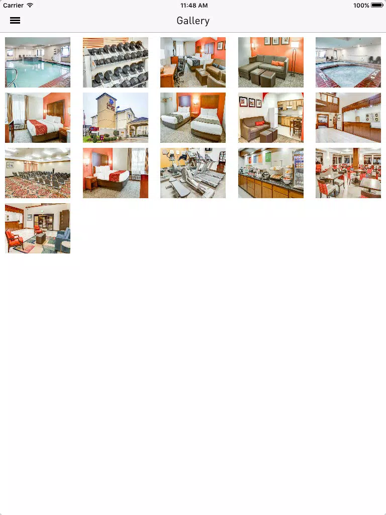 Comfort Suites Tyler TX iPad Screenshots