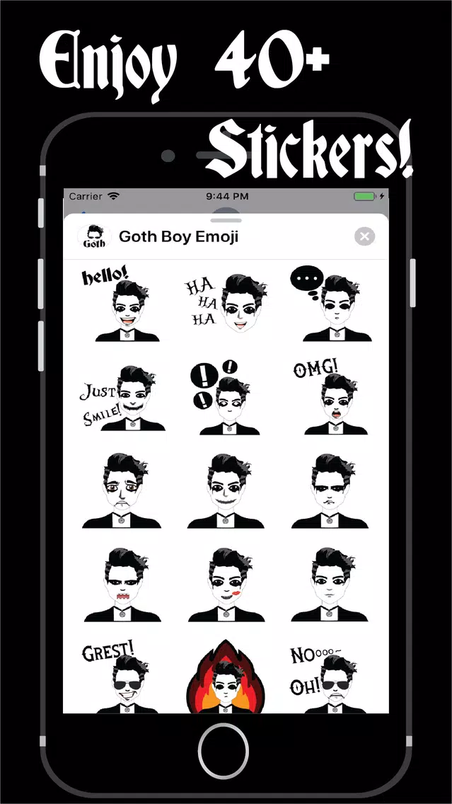 Goth Boy Emoji Screenshots