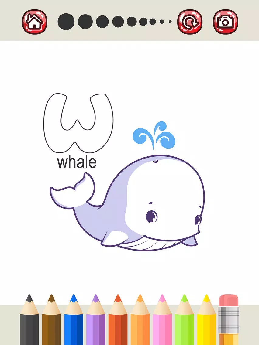 Learn ABC Animals Alphabet and Coloring Page Kids iPad Screenshots