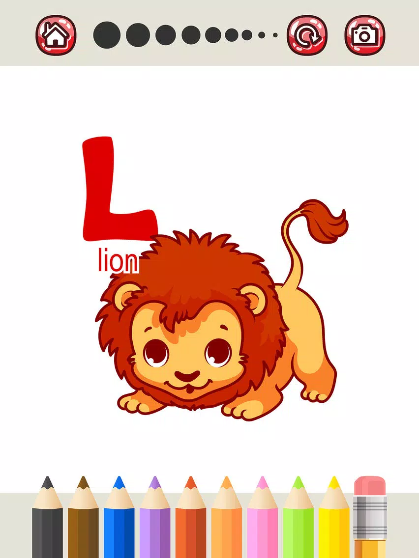Learn ABC Animals Alphabet and Coloring Page Kids iPad Screenshots