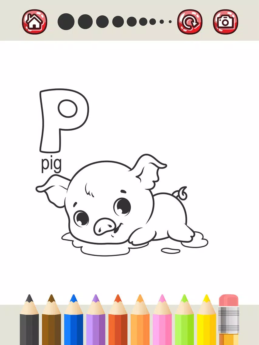Learn ABC Animals Alphabet and Coloring Page Kids iPad Screenshots