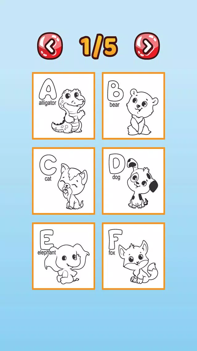 Learn ABC Animals Alphabet and Coloring Page Kids Screenshots
