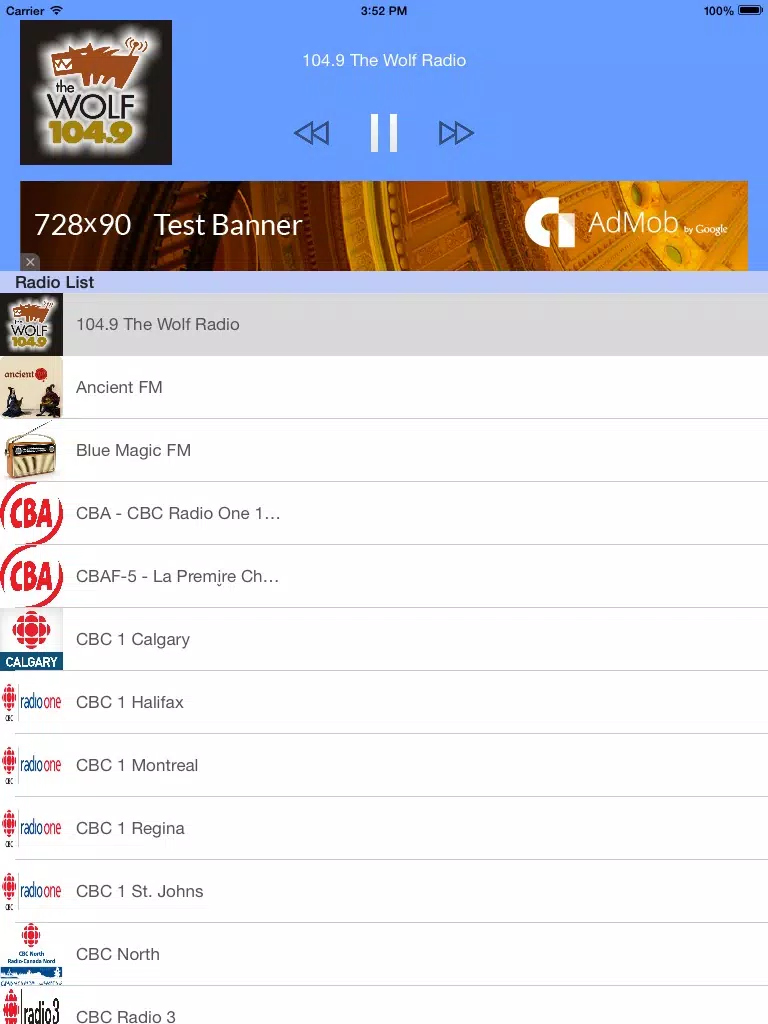 Canadian Radio Station – Les radios Canadiennes - Free Canadian Radios iPad Screenshots