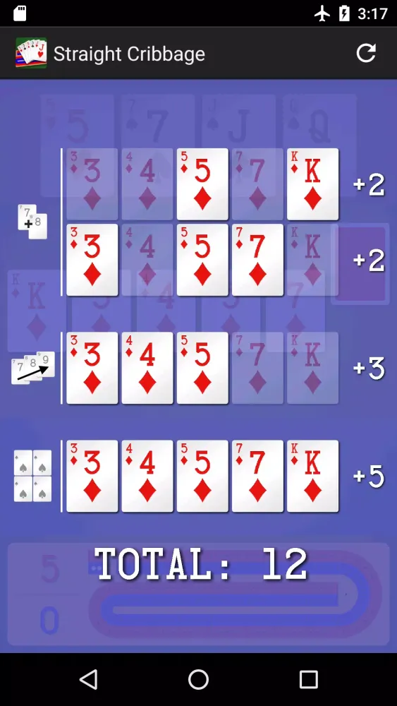 Straight Cribbage Screenshots
