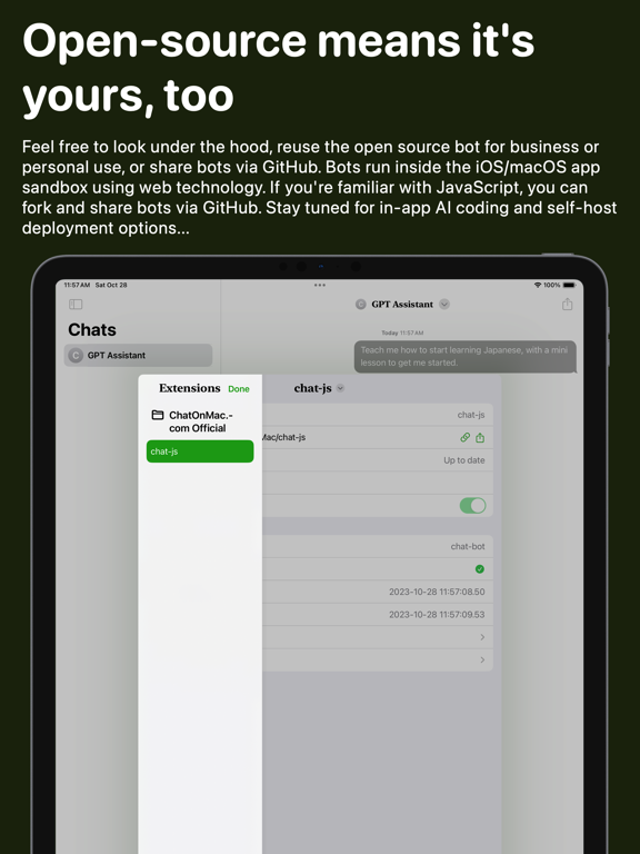 ChatOnMac.com — AI Chat Bots iPad Screenshots