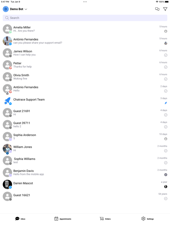 Chatrace iPad Screenshots
