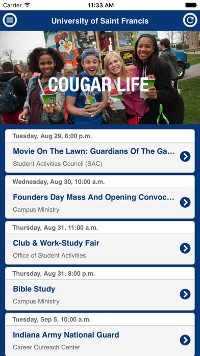 Cougar Events Ekran Görüntüleri