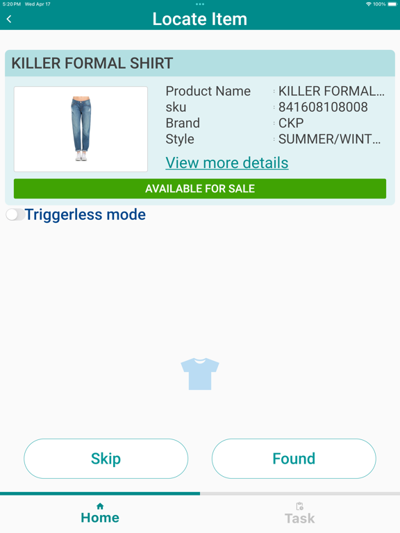 ItemOptix Retail iPad Screenshots