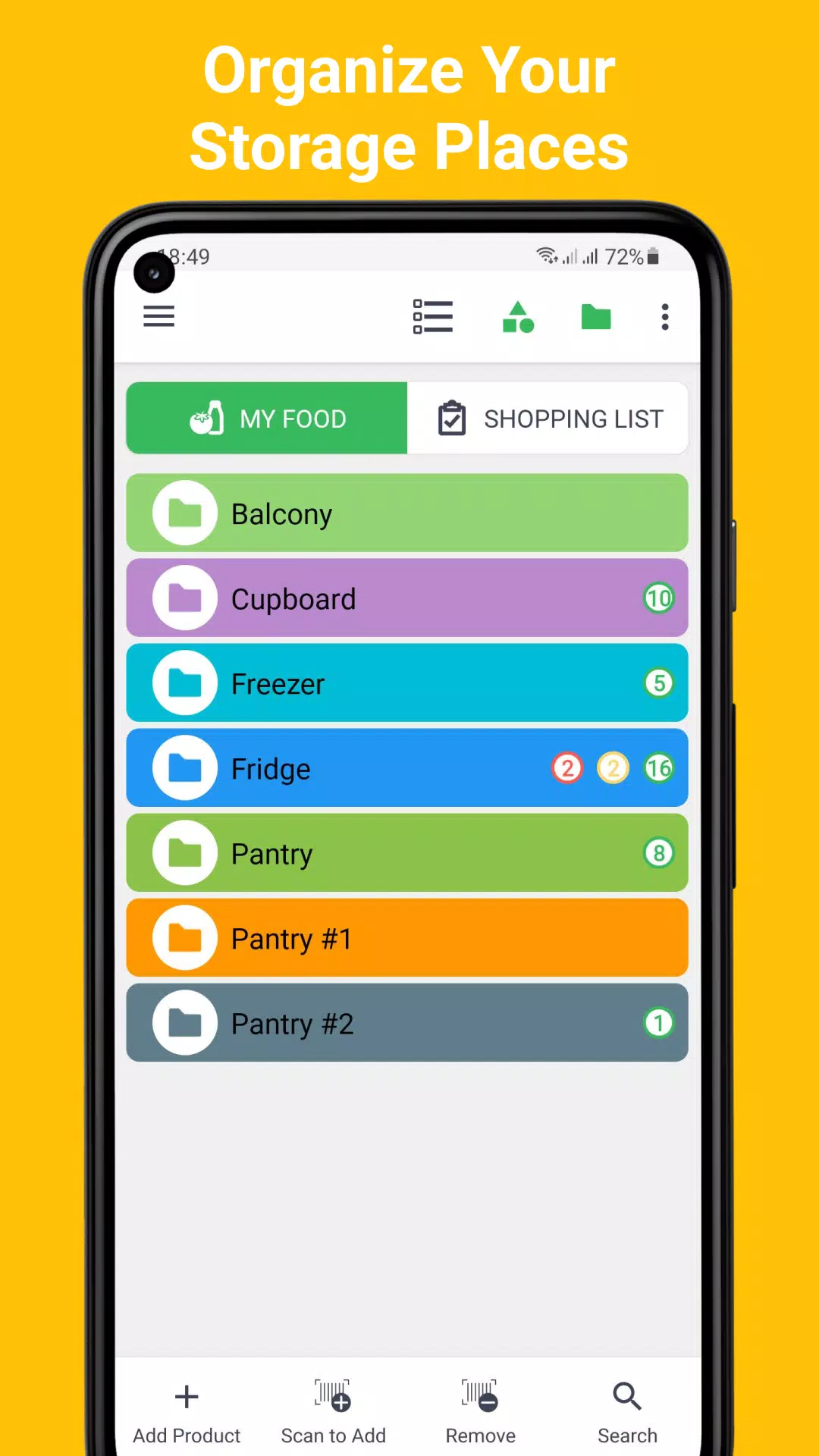Food List Tracking & Shopping Screenshots
