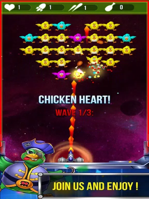 Galaxy Fighter War - Chicken Ship iPad 應用截圖