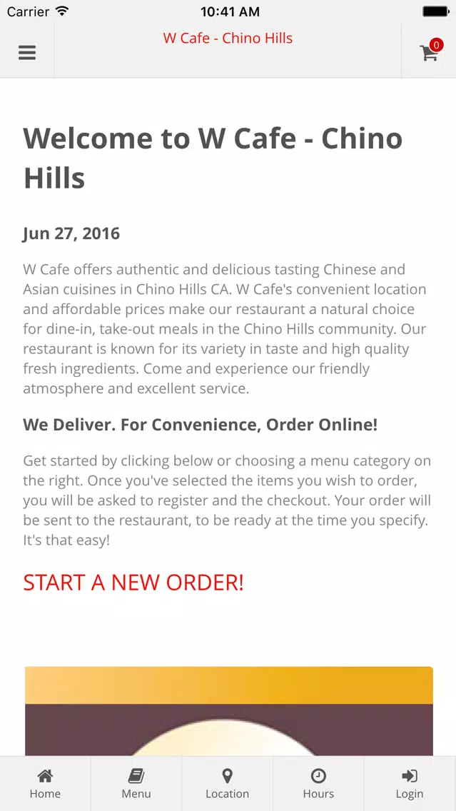 W Cafe - Chino Hills Online Ordering Screenshots