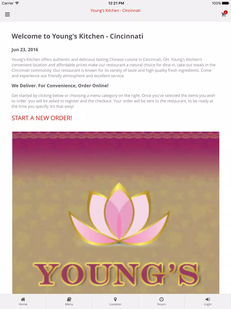 Young's Kitchen - Cincinnati Online Ordering iPad Screenshots
