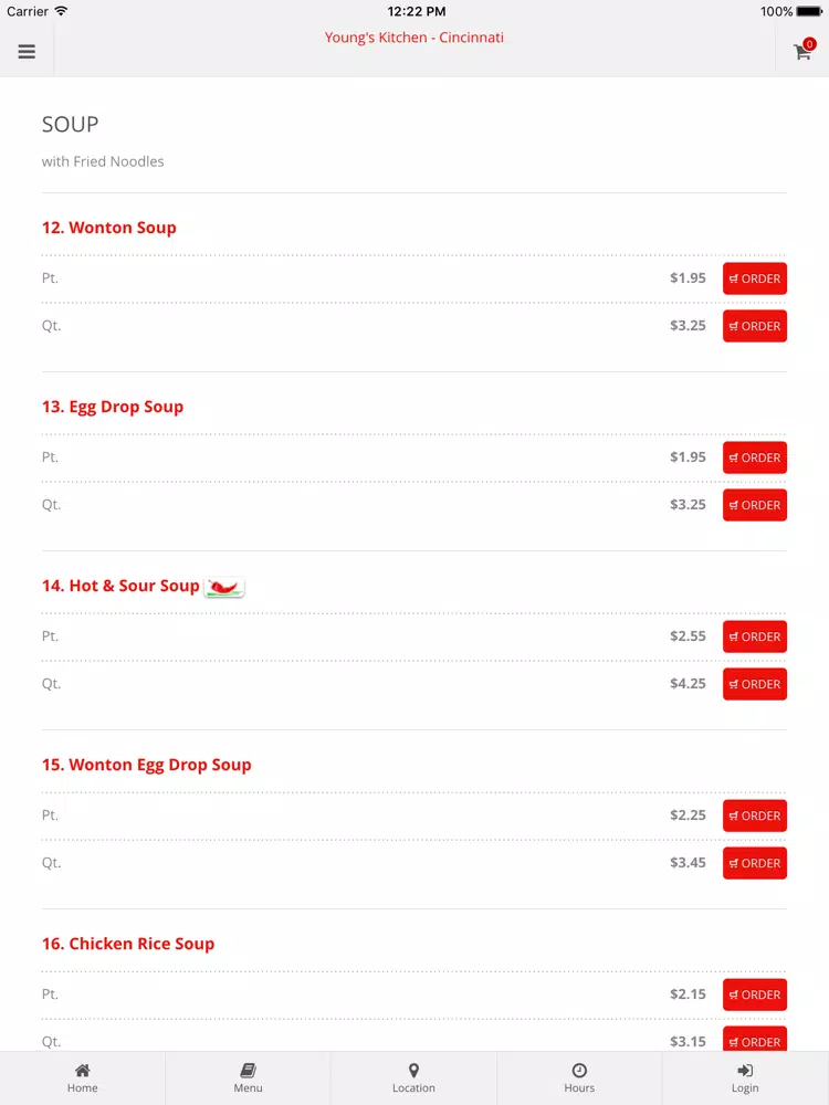 Young's Kitchen - Cincinnati Online Ordering iPad Screenshots