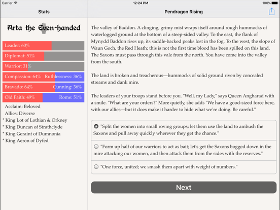 Pendragon Rising iPad Screenshots