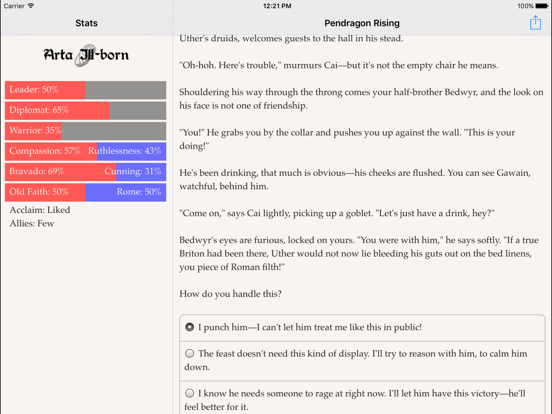 Pendragon Rising iPad Screenshots