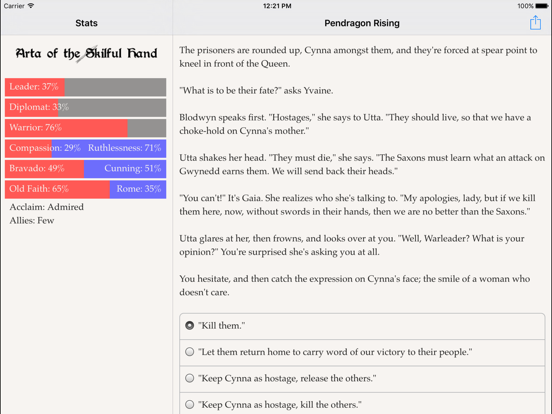 Pendragon Rising iPad Screenshots