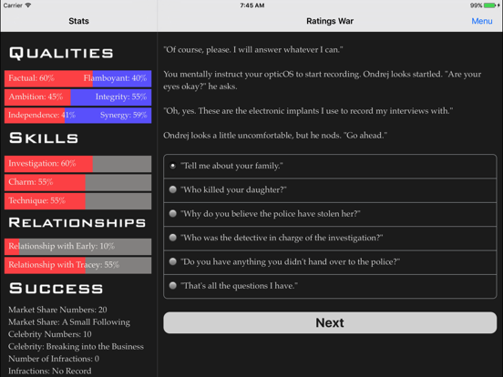 Ratings War iPad Screenshots