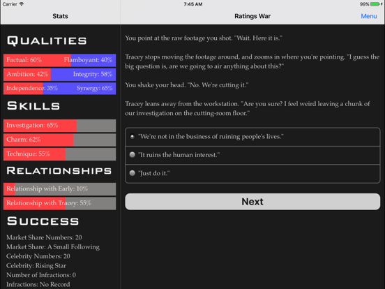 Ratings War iPad Screenshots