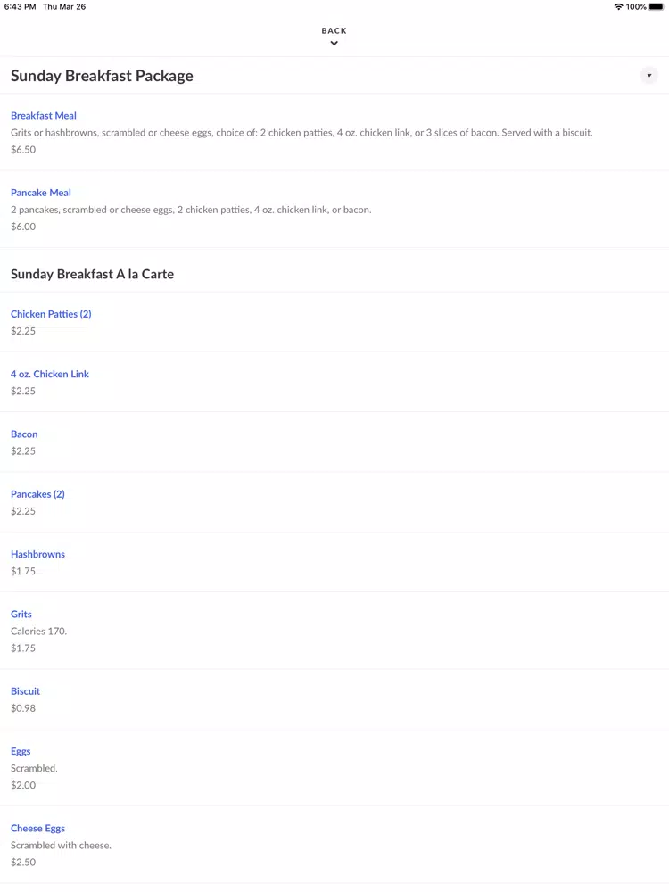 World Changers Dining Services iPad Screenshots