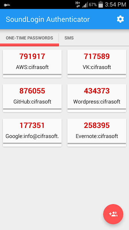 SoundLogin Authenticator Screenshots