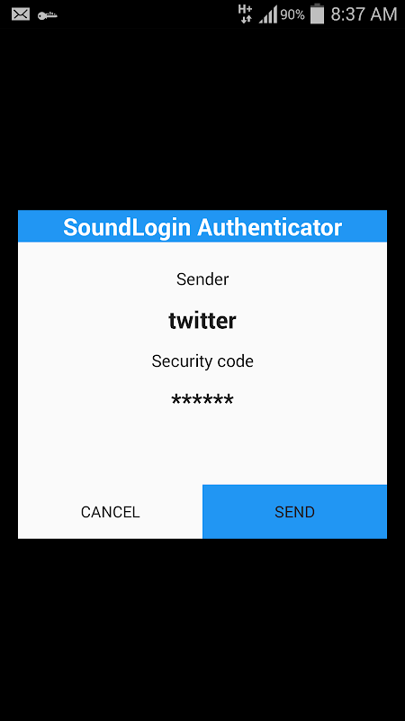 SoundLogin Authenticator Screenshots
