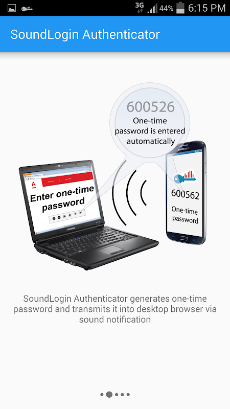 SoundLogin Authenticator Screenshots