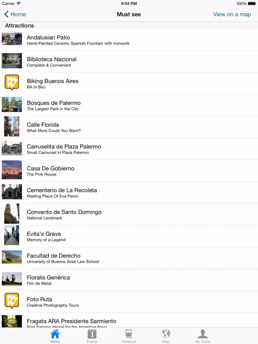 Buenos Aires Travel Guide Offline iPad 应用截图