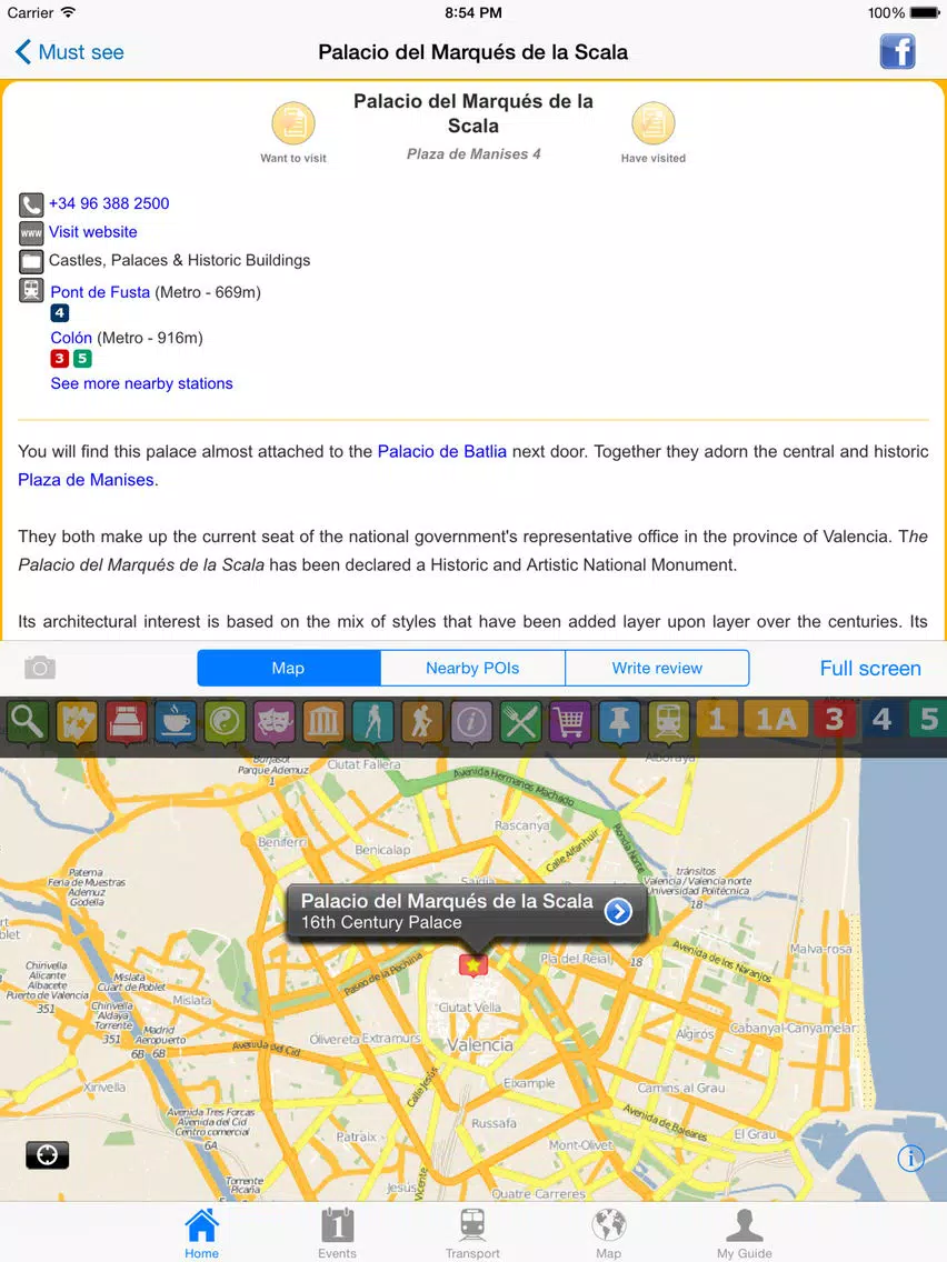 Capturas de pantalla de Valencia Travel Guide Offline iPad
