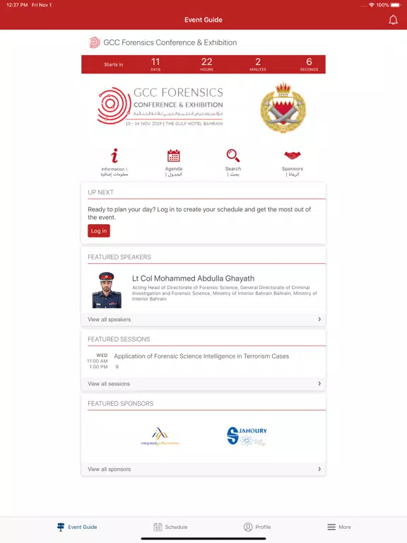 GCC Forensics Official App iPad Screenshots