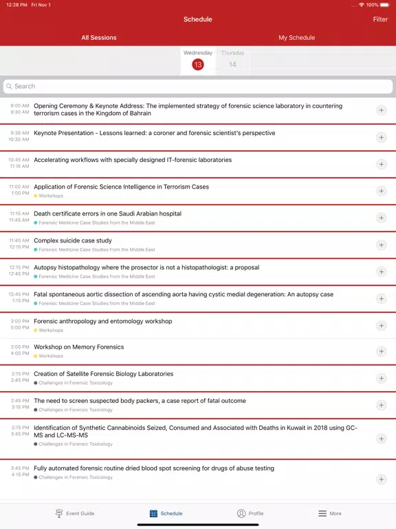GCC Forensics Official App iPad Screenshots